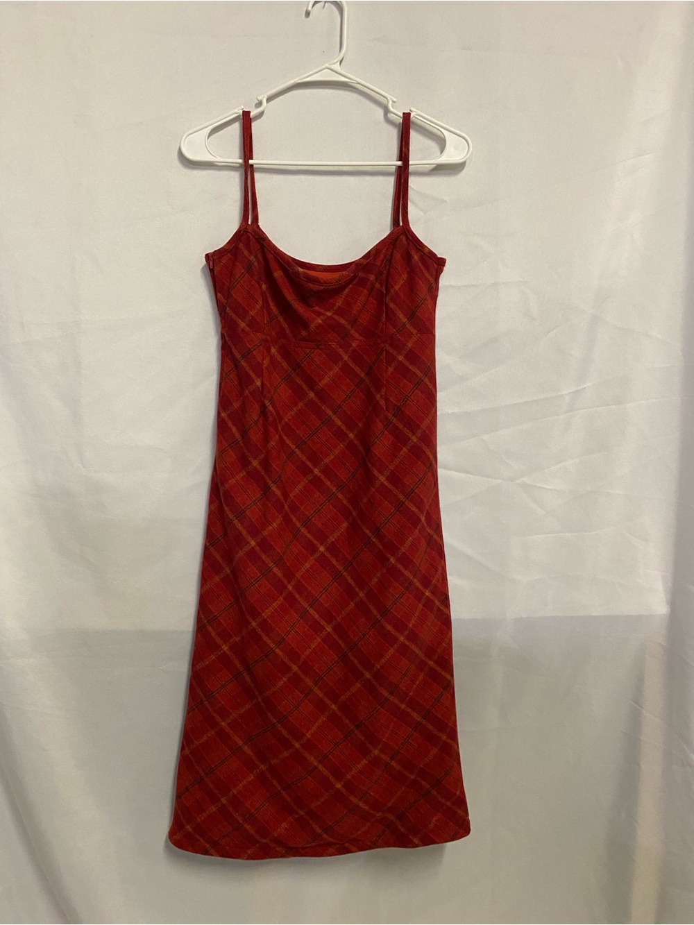 UNIF Red Plaid Molly Dress - Vintage Y2K Grunge Slip Mini Dress